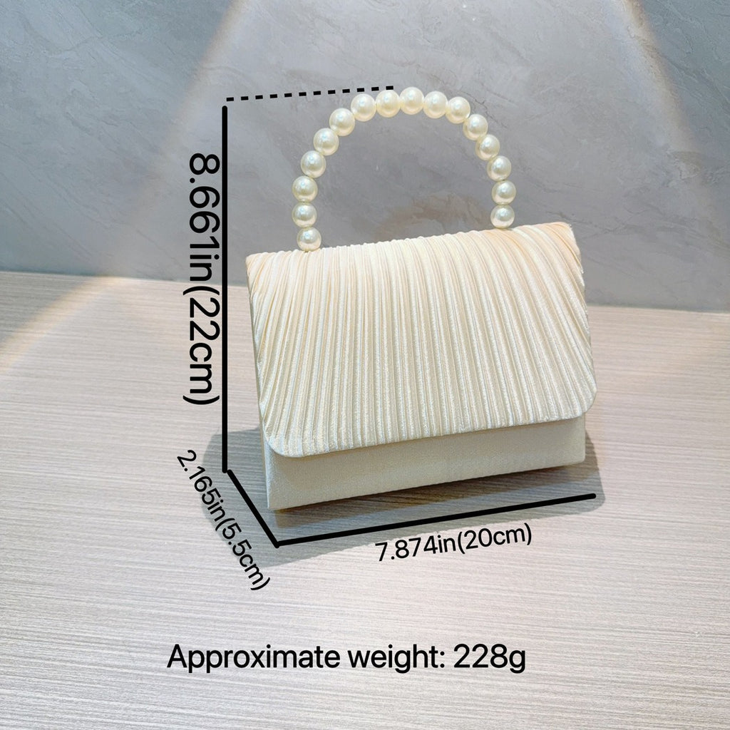 Elegant Women's Pleated Evening Clutch Bag