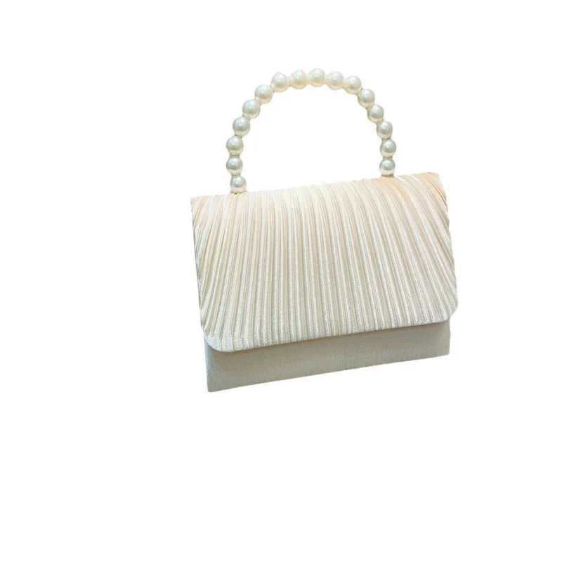 Elegant Women's Pleated Evening Clutch Bag